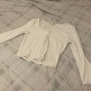 Heart &hips small white cropped shirt